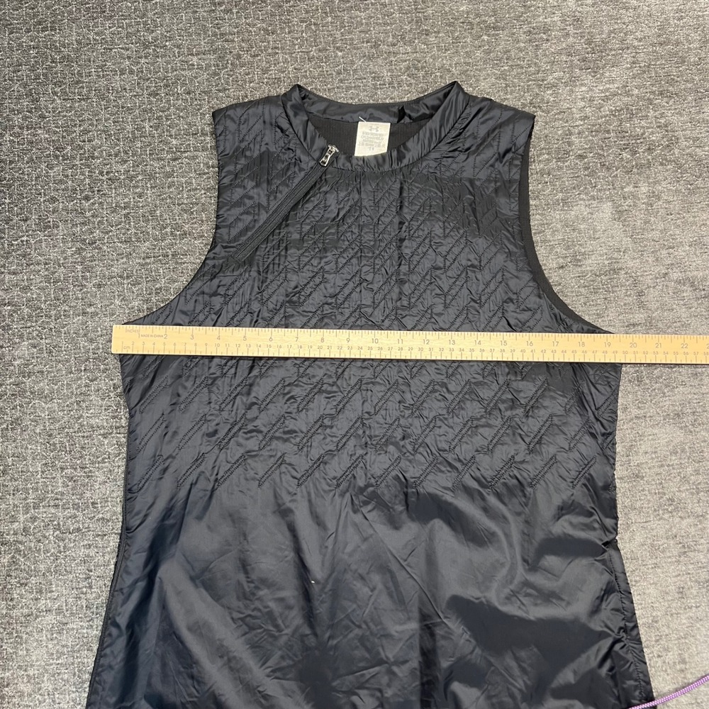 Under Armour Women Quilted Vest Black Sleeveless Full Zip Athleisure M - Picture 7 of 8